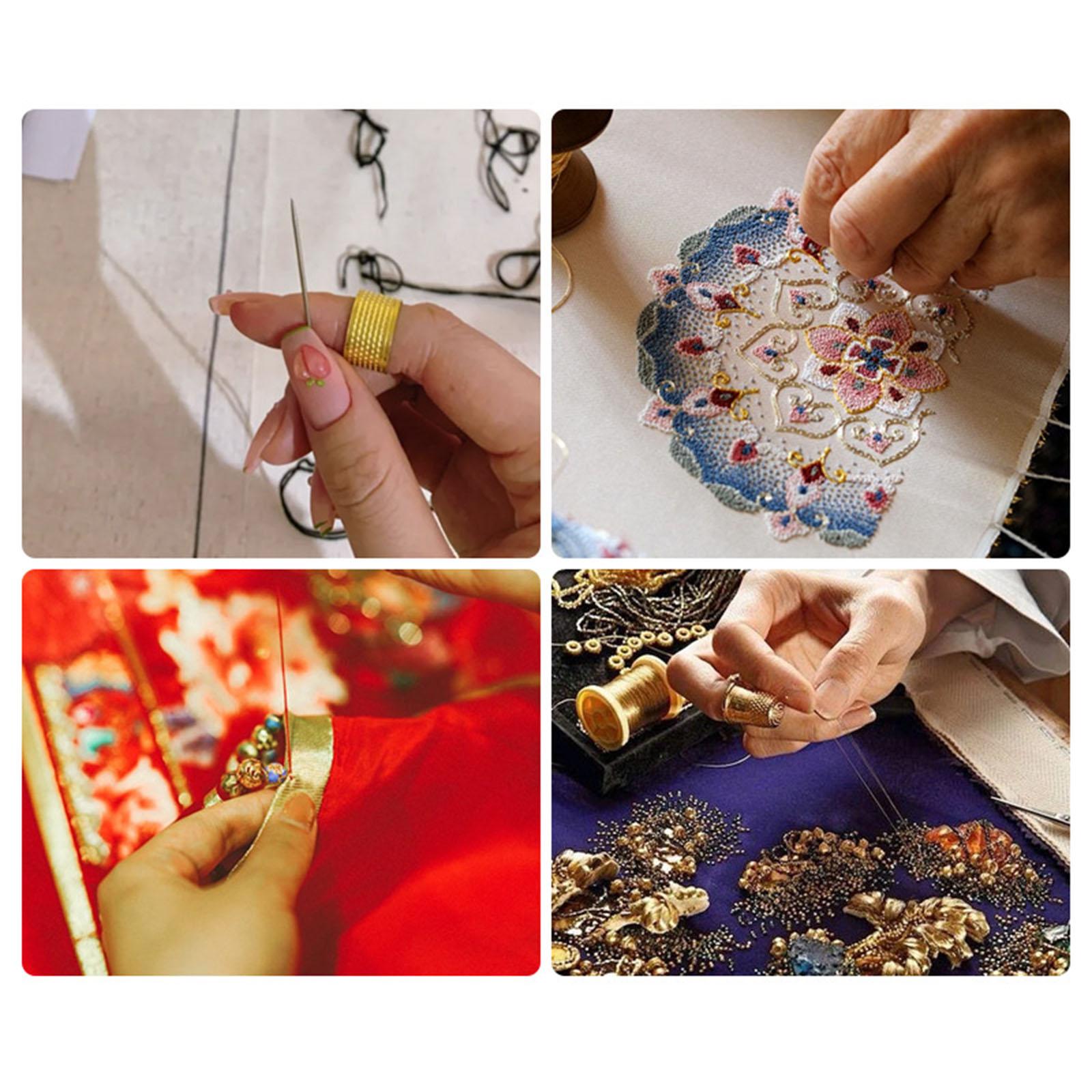 Sewing Thimble Metal - واقي إصبع معدني بتصميم عتيق للخياطة