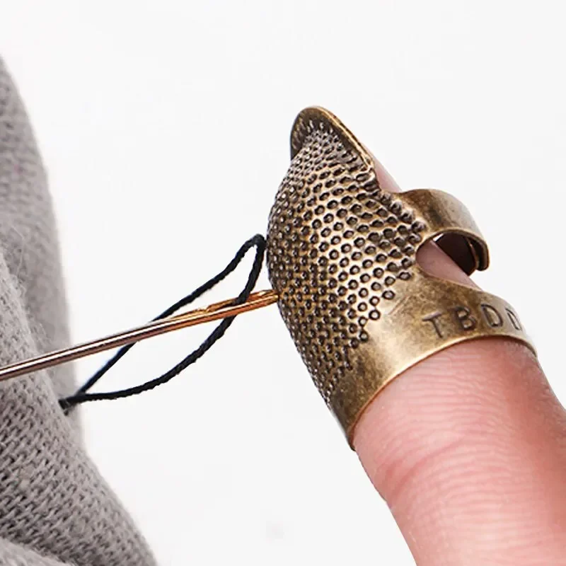 Sewing Thimble Metal - 2 قطعة كشتبان النحاس الخياطة الرجعية