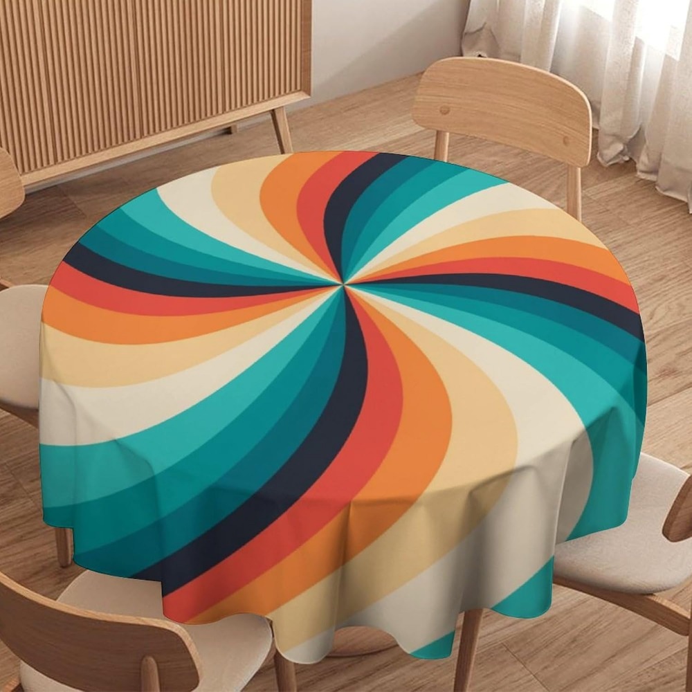 Century Textile & Sewing Supply Photos - مفرش طاولة دائري بتصميم حلزوني عتيق