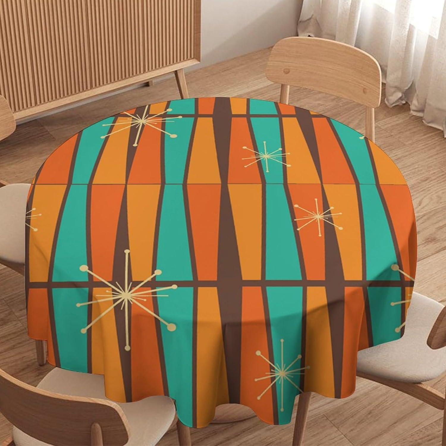 مفرش طاولة دائري بتصميم هندسي  - مراجعة Century Textile & Sewing Supply Photos وسعره