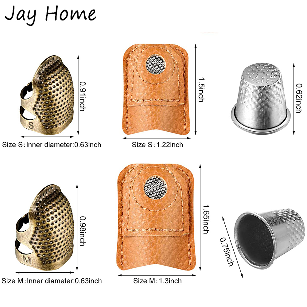 14 قطعة مجموعة كشتبان الخياطة  - مراجعة Sewing Thimble Metal وسعره