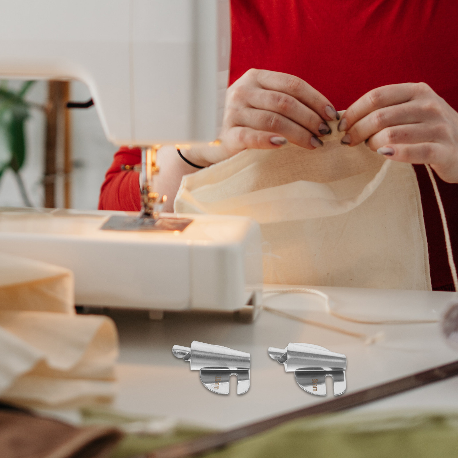 4 قطع من أقدام ماكينة الخياطة  - مراجعة Sewing Hemming وسعره