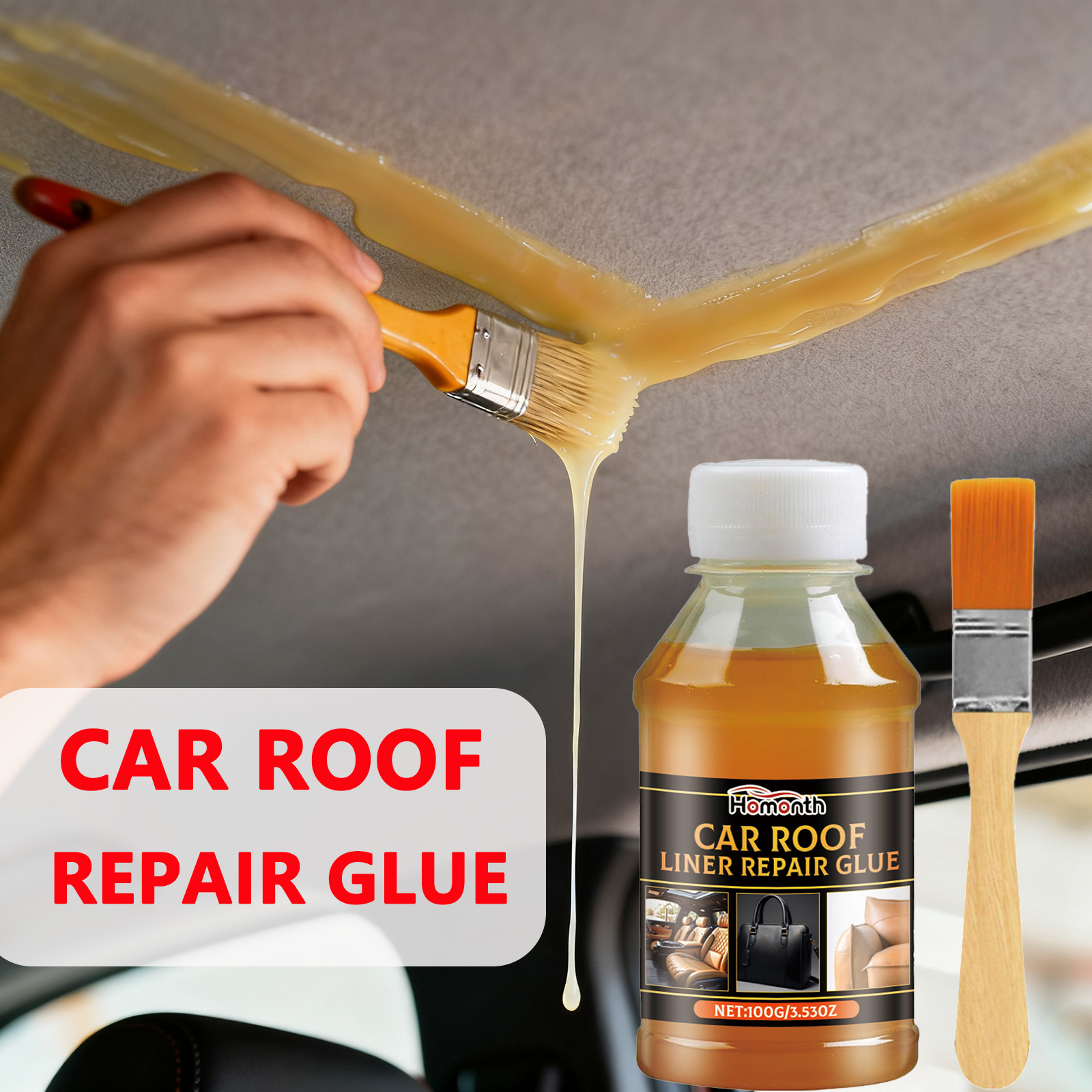 المهنية سيارة غطاء الرأس لاصق  - مراجعة Fabric Glue Bond وسعره