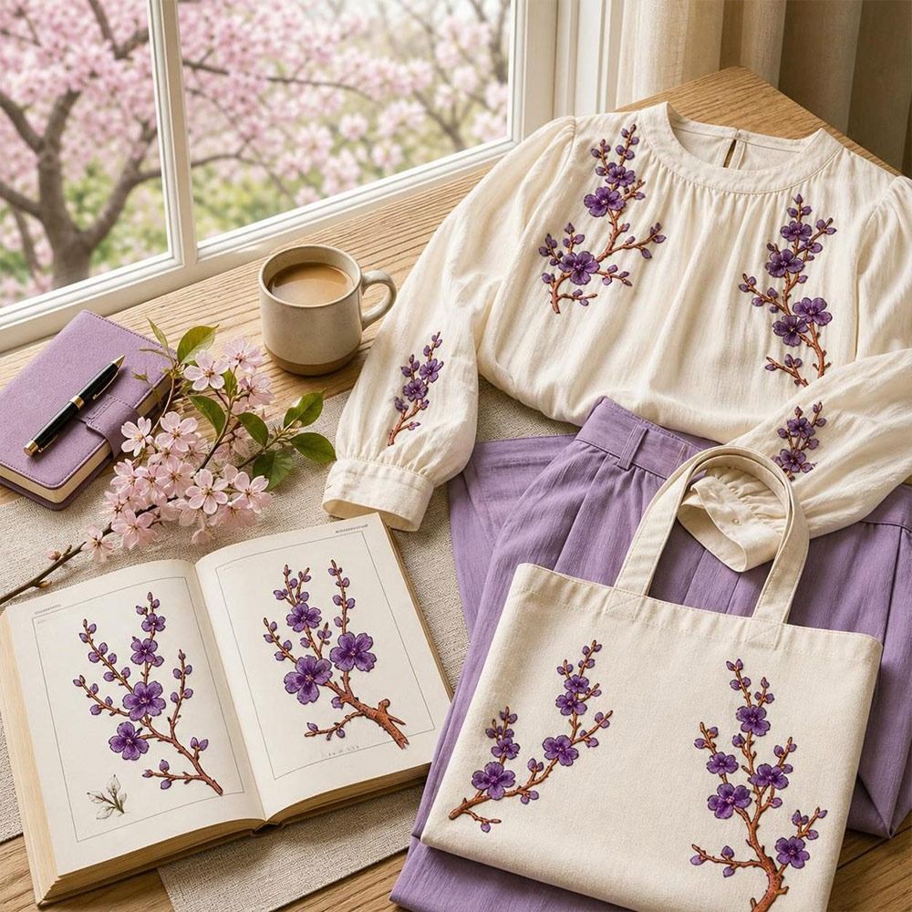 رقع زهر الكرز القابلة للصق بال - مراجعة Textile For Sewing وسعره