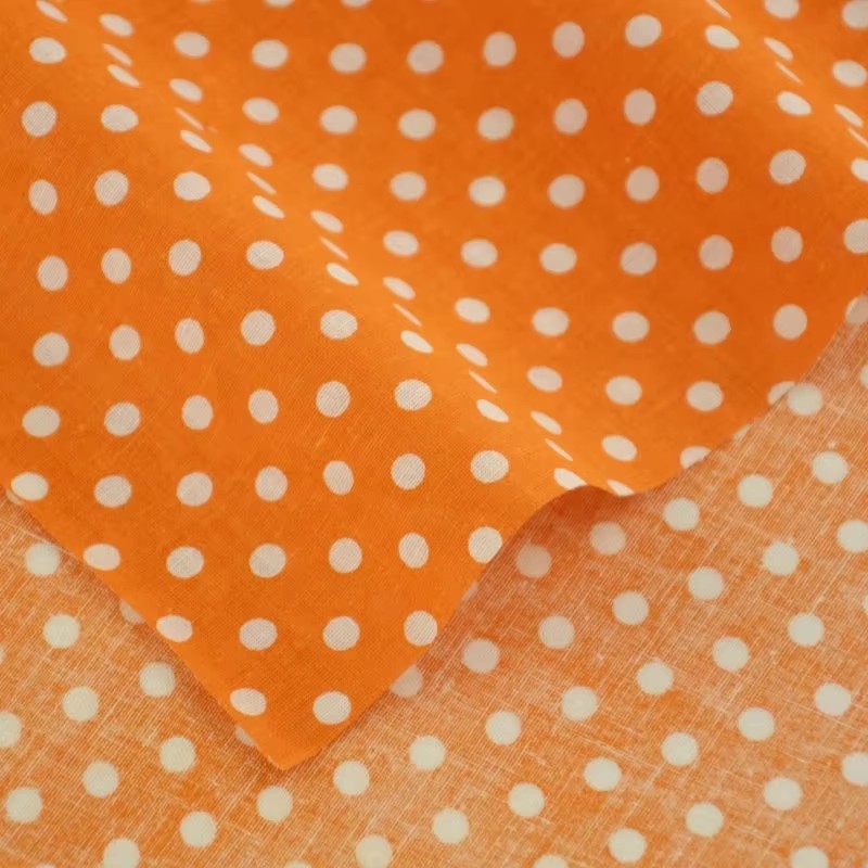 قماش قطني مطبوع بنقط بولكا برت - مراجعة Textile For Sewing وسعره