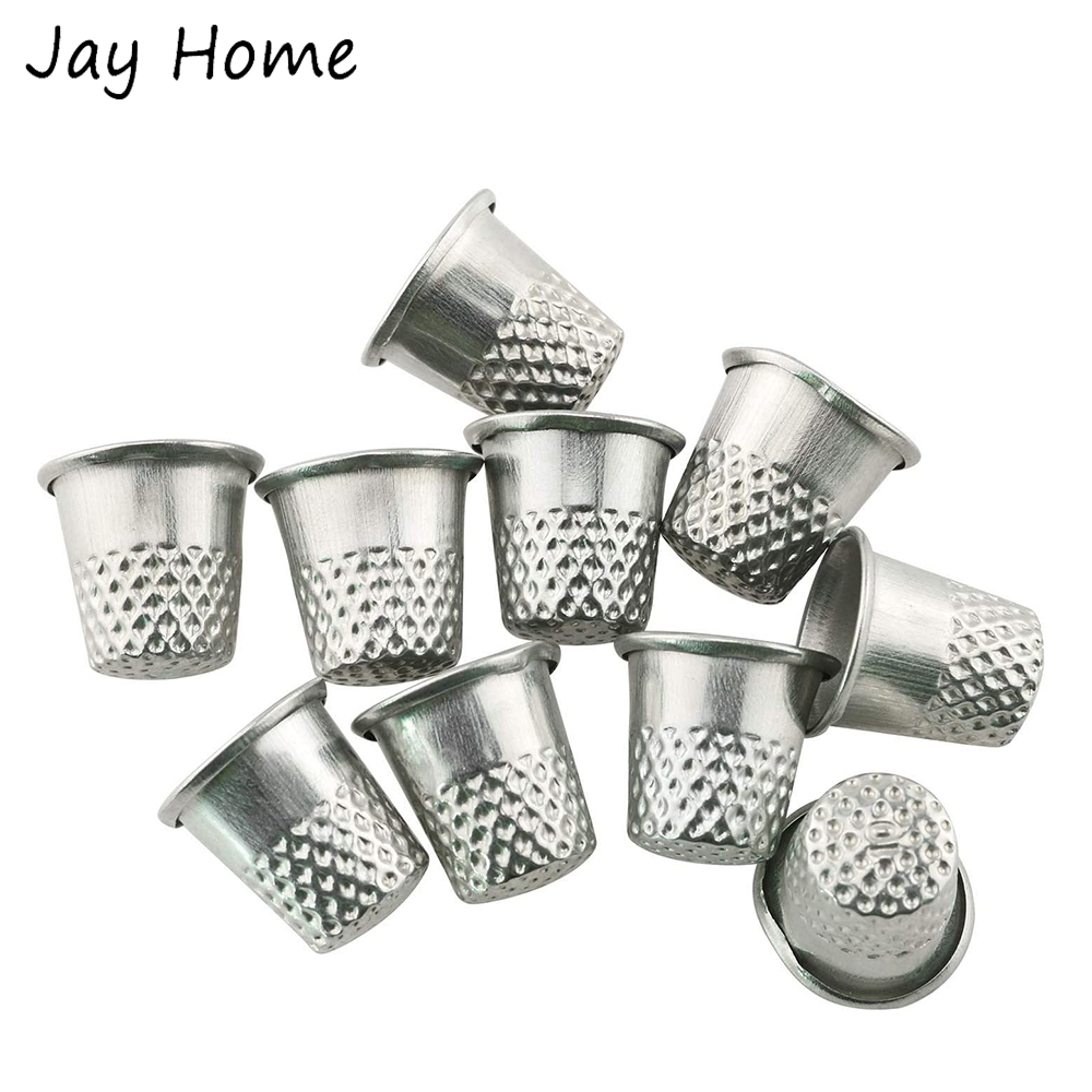 5/10 قطعة الفضة الخياطة الكشتب - مراجعة Sewing Thimble Metal وسعره
