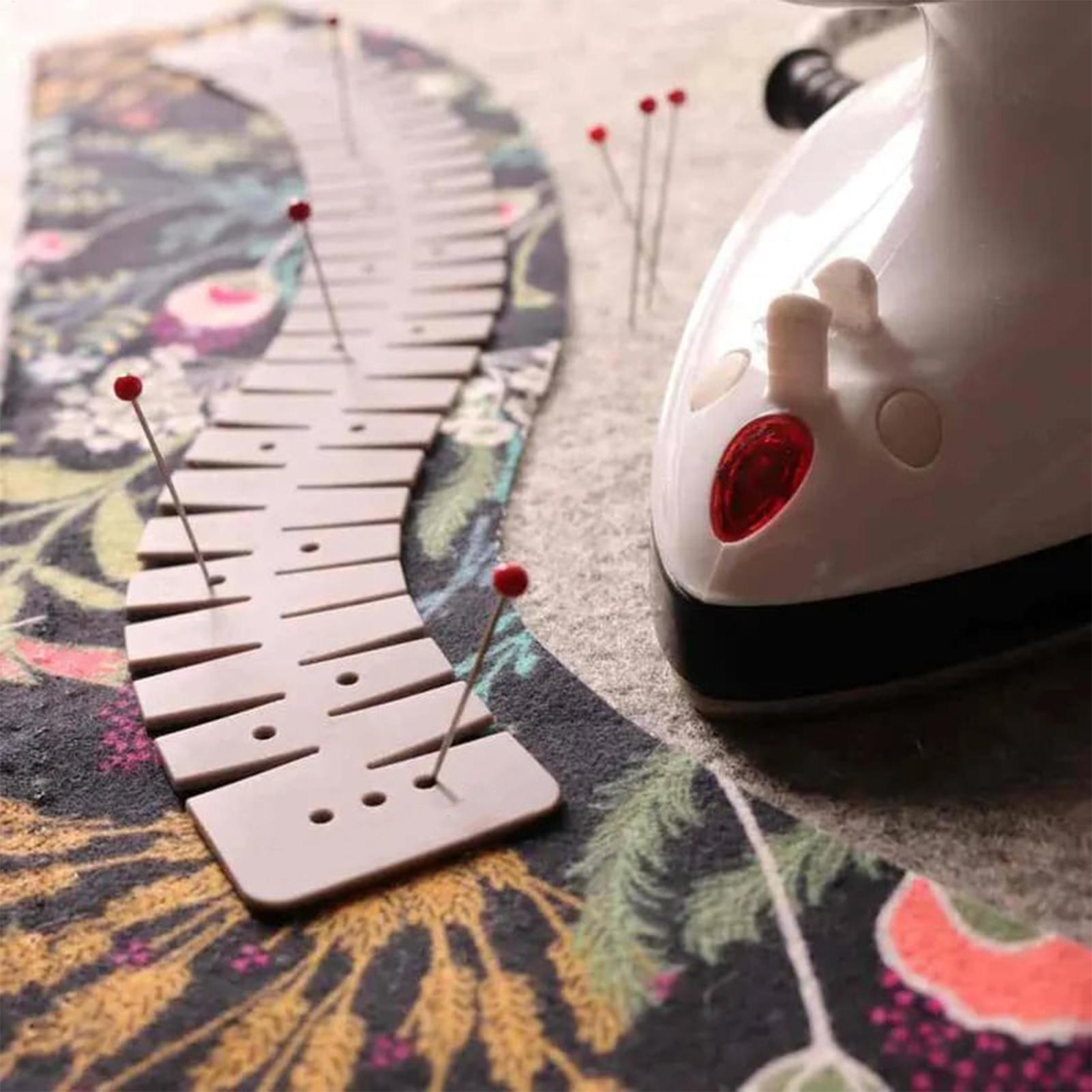 مسطرة سيليكون للخياطة مع ثقوب  - مراجعة Sewing Hemming وسعره