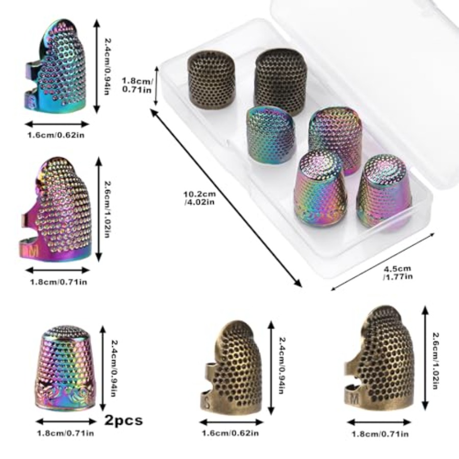 قفازات خياطة يدوية، 6 قطع من ق - مراجعة Sewing Thimble Metal وسعره