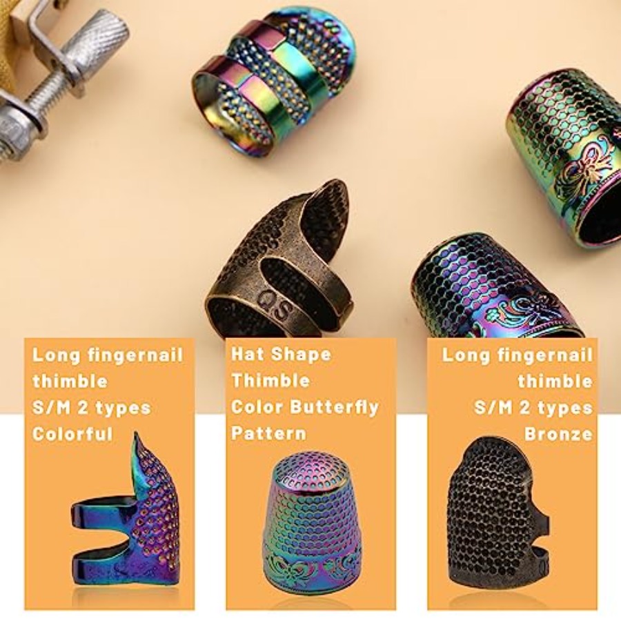 قفازات خياطة يدوية، 6 قطع من ق - مراجعة Sewing Thimble Metal وسعره
