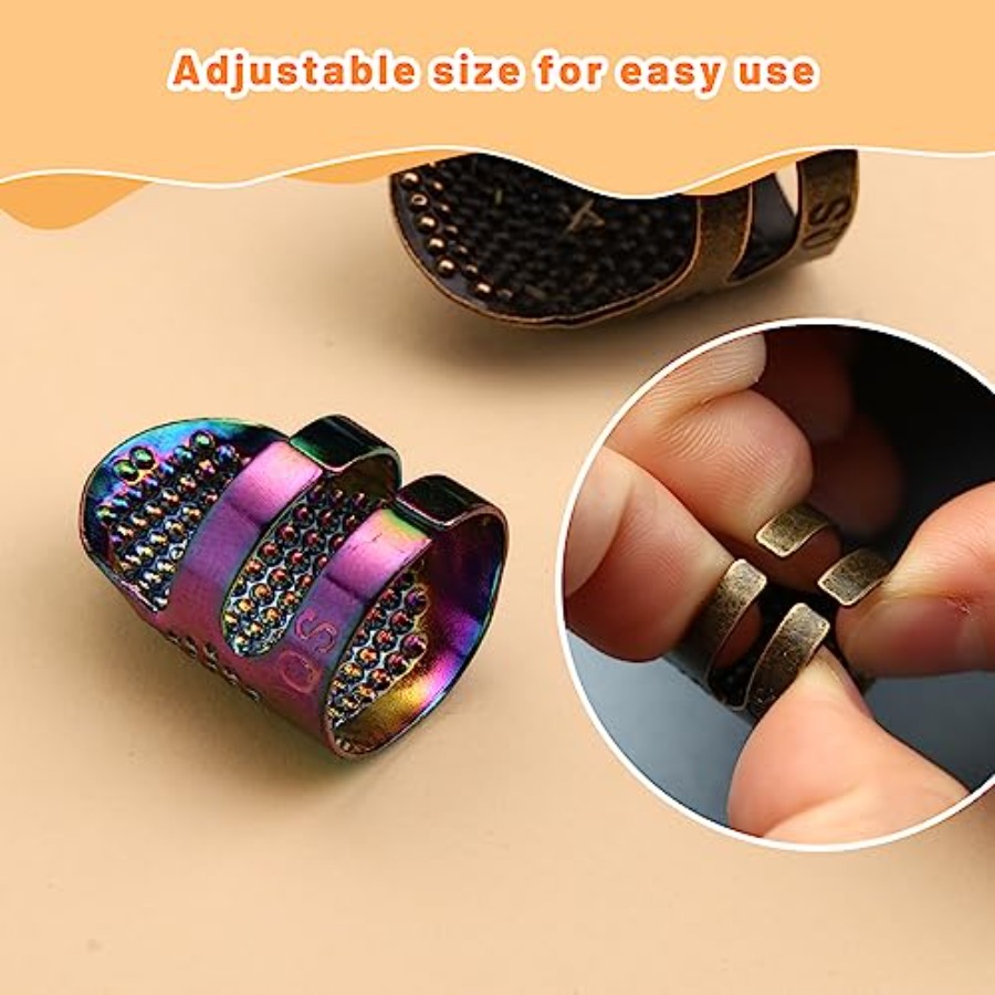 قفازات خياطة يدوية، 6 قطع من ق - مراجعة Sewing Thimble Metal وسعره