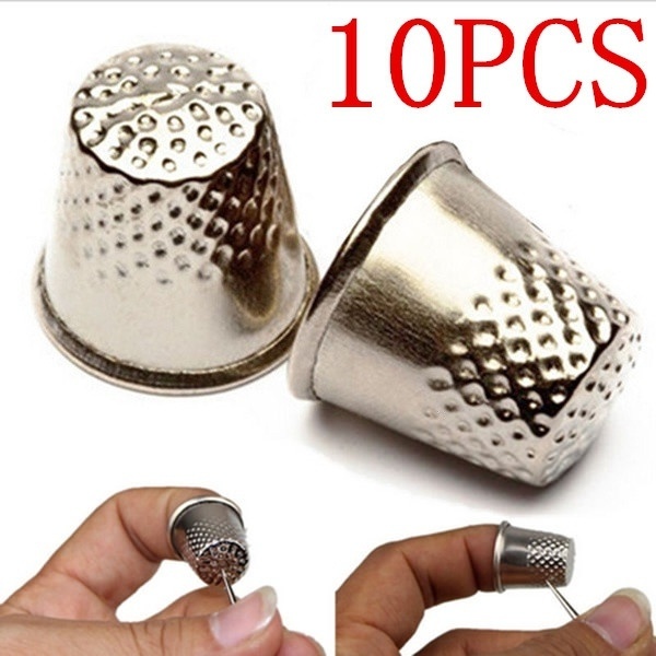 10 قطع من أغطية الإبر المعدنية - مراجعة Sewing Thimble Metal وسعره
