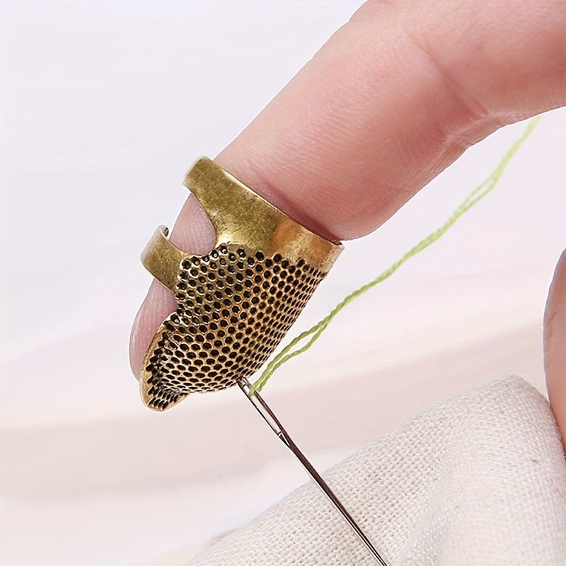 4 قطع واقيات أصابع للخياطة، وا - مراجعة Sewing Thimble Metal وسعره