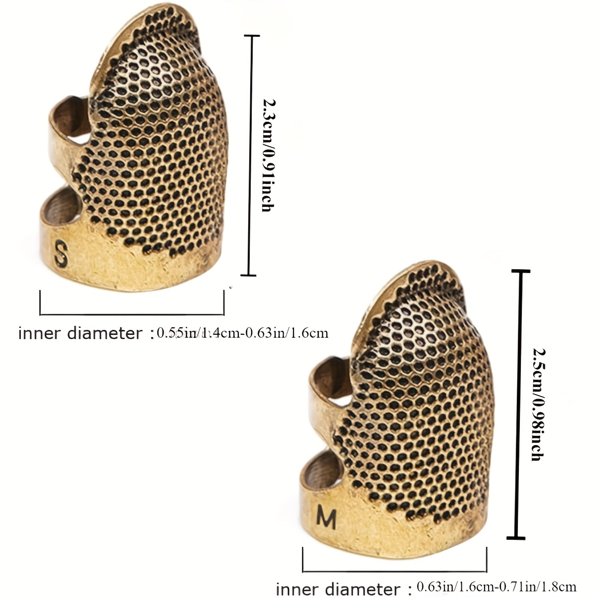 4 قطع واقيات أصابع للخياطة، وا - مراجعة Sewing Thimble Metal وسعره