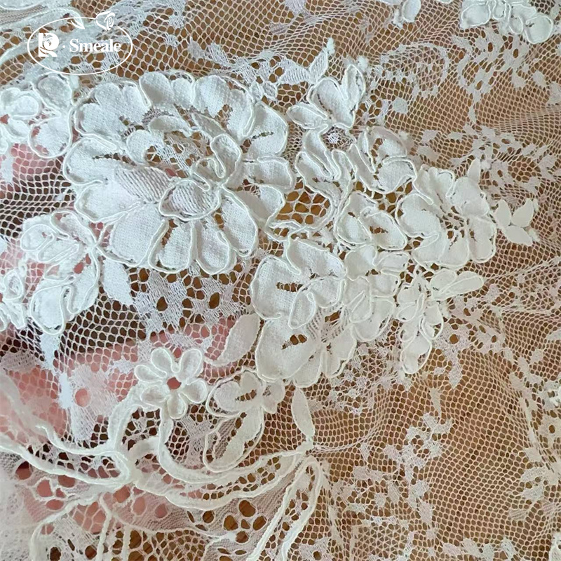 3 أمتار. قماش دانتيل أبيض فاتح - مراجعة Textile For Sewing وسعره