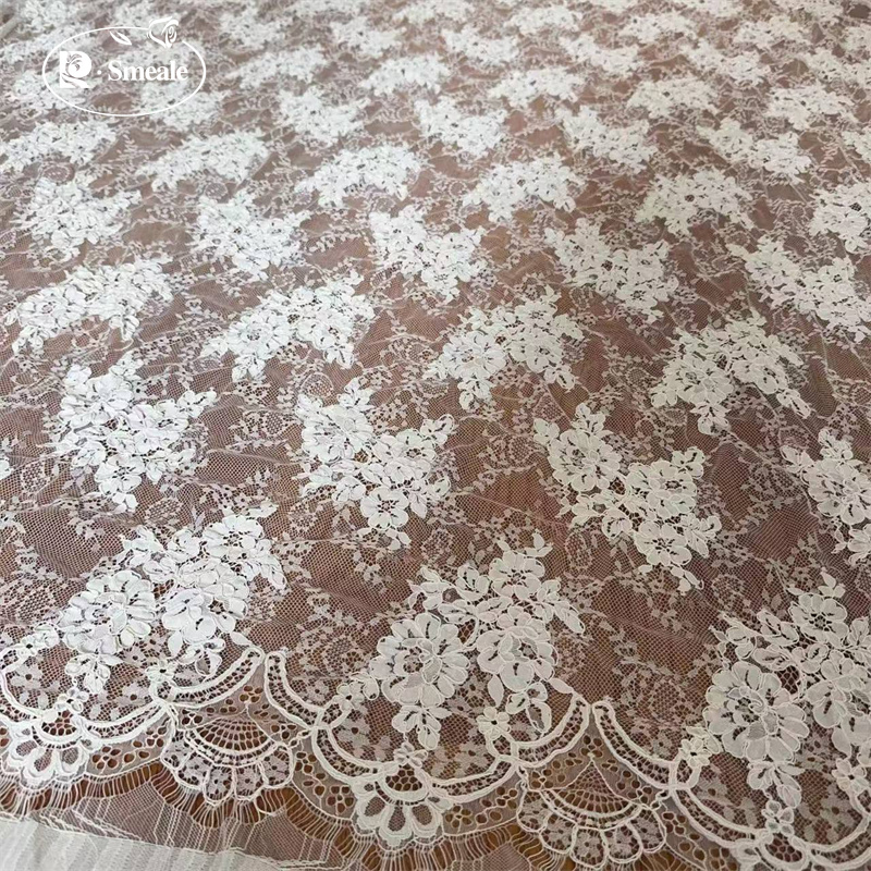 3 أمتار. قماش دانتيل أبيض فاتح - مراجعة Textile For Sewing وسعره
